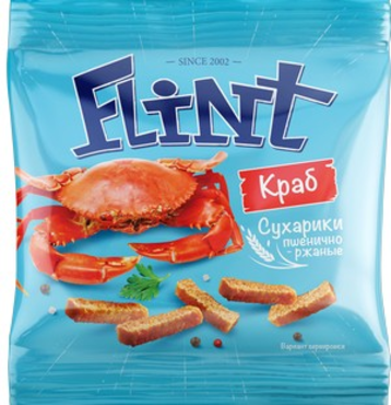 «Flint», сухарики со вкусом краба, 35 г «Flint», сухарики со вкусом краба, 35 г