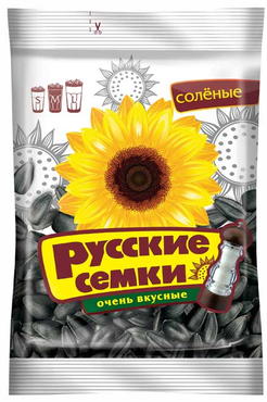 «Русские семечки», семечки отборные соленые, высший сорт, 190 г «Русские семечки», семечки отборные соленые, высший сорт, 190 г
