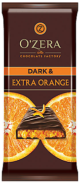 «OZera», шоколад горький Dark & Extra Orange, 90 г