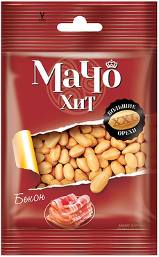 «МачоХит», арахис цельный, жареный, со вкусом бекона, 30 г «МачоХит», арахис цельный, жареный, со вкусом бекона, 30 г
