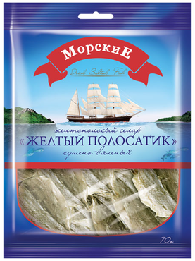«МорскиЕ», жёлтый полосатик сушёно-вяленый, 70 г «МорскиЕ», жёлтый полосатик сушёно-вяленый, 70 г