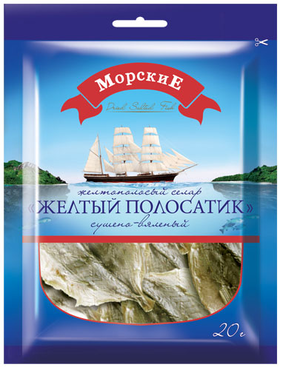 «МорскиЕ», жёлтый полосатик сушёно-вяленый, 20 г «МорскиЕ», жёлтый полосатик сушёно-вяленый, 20 г