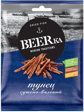 «Beerka», тунец сушёно-вяленый, 70 г «Beerka», тунец сушёно-вяленый, 70 г
