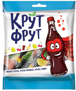 «КрутФрут», мармелад жевательный в форме забавных бутылочек, 70 г «КрутФрут», мармелад жевательный в форме забавных бутылочек, 70 г