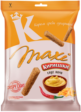 «Кириешки Maxi», сухарики со вкусом соуса начо, 60 г «Кириешки Maxi», сухарики со вкусом соуса начо, 60 г