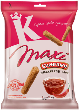 «Кириешки Maxi», сухарики со вкусом сладкого чили, 60 г «Кириешки Maxi», сухарики со вкусом сладкого чили, 60 г