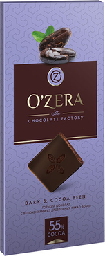 «OZera», шоколад горький с кусочками какао-бобов Dark & Cocoa bean, 100 г «OZera», шоколад горький с кусочками какао-бобов Dark & Cocoa bean, 100 г