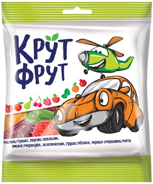 «КрутФрут», мармелад жевательный в форме машинок, 170 г «КрутФрут», мармелад жевательный в форме машинок, 170 г