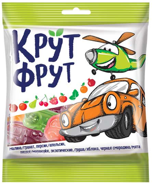 «КрутФрут», мармелад жевательный в форме машинок, 70 г «КрутФрут», мармелад жевательный в форме машинок, 70 г