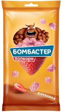 «Бомбастер», попкорн карамельный со вкусом клубники, 250 г «Бомбастер», попкорн карамельный со вкусом клубники, 250 г