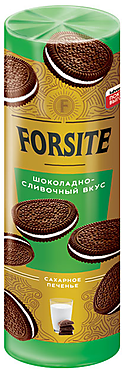 «Forsite», печенье-сэндвич с шоколадно-сливочным вкусом, 208 г