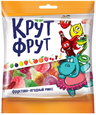 «КрутФрут», мармелад жевательный в форме ягод и фруктов, 70 г «КрутФрут», мармелад жевательный в форме ягод и фруктов, 70 г