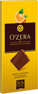 «OZera», шоколад молочный с апельсиновыми цукатами, 100 г «OZera», шоколад молочный с апельсиновыми цукатами, 100 г