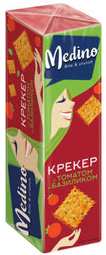 «Medino», крекер со вкусом томата и базилика, 125 г «Medino», крекер со вкусом томата и базилика, 125 г