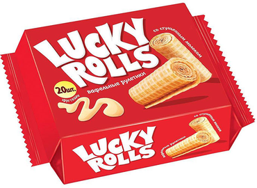 «Lucky Rolls», вафельные рулетики со вкусом сгущённого молока, 160 г «Lucky Rolls», вафельные рулетики со вкусом сгущённого молока, 160 г
