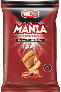 «Чипсоны», чипсы со вкусом пикантного бекона, 60 г «Чипсоны», чипсы со вкусом пикантного бекона, 60 г