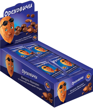 «Ореховичи», драже «Миндаль Иванович» в молочно-шоколадной глазури, 50 г «Ореховичи», драже «Миндаль Иванович» в молочно-шоколадной глазури, 50 г