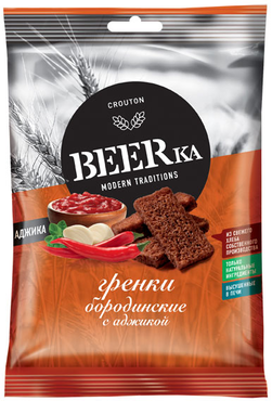 «Beerka», гренки со вкусом аджики, 60 г «Beerka», гренки со вкусом аджики, 60 г