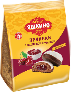 «Яшкино», пряники с вишнёвой начинкой, 350 г «Яшкино», пряники с вишнёвой начинкой, 350 г
