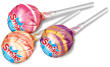 Карамель на палочке «Strike» с молочным вкусом Карамель на палочке «Strike» с молочным вкусом