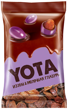 «Yota», изюм в молочно-шоколадной и цветной глазури, 150 г «Yota», изюм в молочно-шоколадной и цветной глазури, 150 г