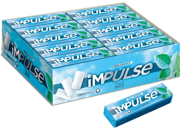 «Impulse», жевательная резинка со вкусом «Мята», без сахара, 14 г «Impulse», жевательная резинка со вкусом «Мята», без сахара, 14 г