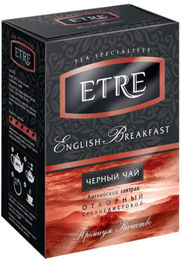 «ETRE», «Английский завтрак» чай черный среднелистовой, 100 г «ETRE», «Английский завтрак» чай черный среднелистовой, 100 г