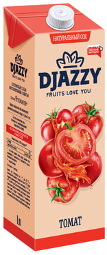 «Djazzy», сок томатный, с мякотью, 1 л «Djazzy», сок томатный, с мякотью, 1 л