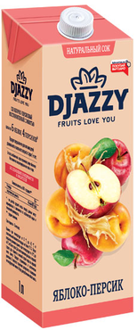 «Djazzy», сок яблочно-персиковый, с мякотью «Djazzy», сок яблочно-персиковый, с мякотью