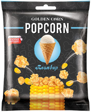 «Golden Corn», попкорн карамельный со вкусом пломбира, 50 г «Golden Corn», попкорн карамельный со вкусом пломбира, 50 г
