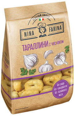 «Nina Farina», тараллини с чесноком, 180 г «Nina Farina», тараллини с чесноком, 180 г