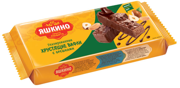 «Яшкино», вафли «Глазированные с орешками», 200 г «Яшкино», вафли «Глазированные с орешками», 200 г