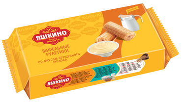 «Яшкино», рулетики вафельные со вкусом сгущённого молока, 320 г «Яшкино», рулетики вафельные со вкусом сгущённого молока, 320 г