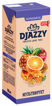 «Djazzy», сок мультифруктовый, с мякотью, 200 мл «Djazzy», сок мультифруктовый, с мякотью, 200 мл