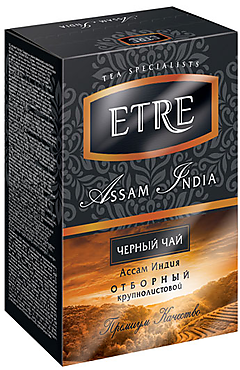 «ETRE», assam India чай черный индийский, крупнолистовой, 100 г