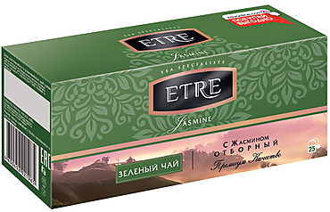 «ETRE», jasmine чай зеленый с жасмином, 25 пакетиков, 50 г