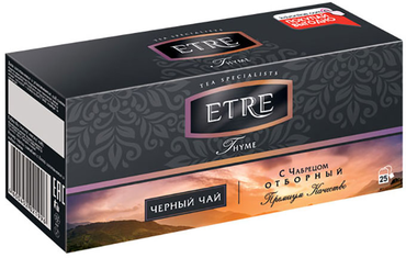 «ETRE», thyme черный с чабрецом, 25 пакетиков, 50 г «ETRE», thyme черный с чабрецом, 25 пакетиков, 50 г