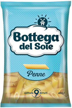 «Bottega del Sole», макаронные изделия «Перья», 400 г «Bottega del Sole», макаронные изделия «Перья», 400 г