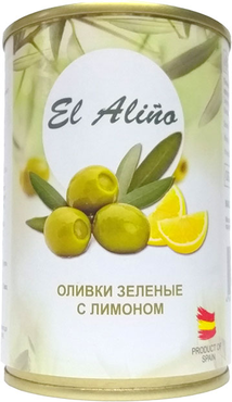 «EL alino», оливки крупные с лимоном, 270 г «EL alino», оливки крупные с лимоном, 270 г
