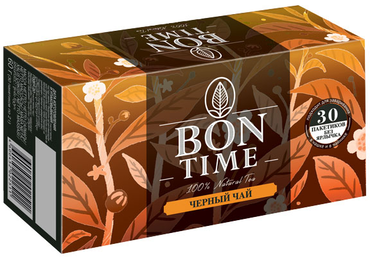 «Bontime», bontime чай черный, 30 пакетиков без ярлычка, 60 г «Bontime», bontime чай черный, 30 пакетиков без ярлычка, 60 г