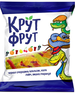 «КрутФрут», мармелад жевательный в виде забавных змеек, 70 г «КрутФрут», мармелад жевательный в виде забавных змеек, 70 г