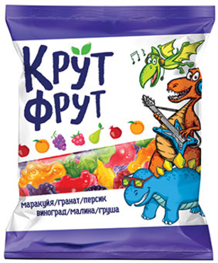 «КрутФрут», мармелад жевательный со вкусом маракуйи, граната, персика, винограда, малины и груши, 70 г «КрутФрут», мармелад жевательный со вкусом маракуйи, граната, персика, винограда, малины и груши, 70 г
