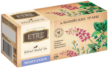 «ETRE», чайный напиток Meditation Альпийские травы, 37 г «ETRE», чайный напиток Meditation Альпийские травы, 37 г