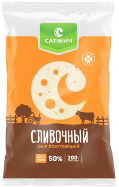 Сыр 50% «Сармич» Сливочный, 200 г Сыр 50% «Сармич» Сливочный, 200 г