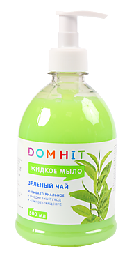 Мыло жидкое «DomHit» Антибактериальное Зеленый чай, 500 мл