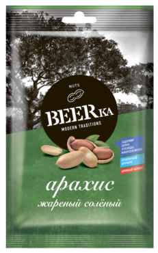Арахис «Beerka» жареный, солёный, 90 г Арахис «Beerka» жареный, солёный, 90 г