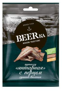 Рыбка сушеная «Beerka» путассу с перцем, 70 г Рыбка сушеная «Beerka» путассу с перцем, 70 г