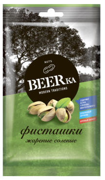 Фисташки «Beerka» жареные, солёные, 80 г Фисташки «Beerka» жареные, солёные, 80 г