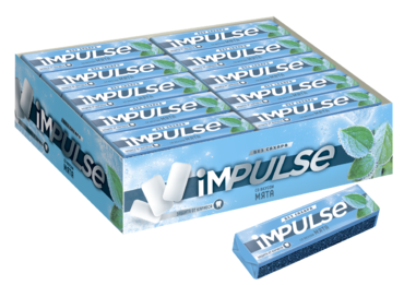 Жевательная резинка «IMPULSE» со вкусом мяты, 14 г Жевательная резинка «IMPULSE» со вкусом мяты, 14 г