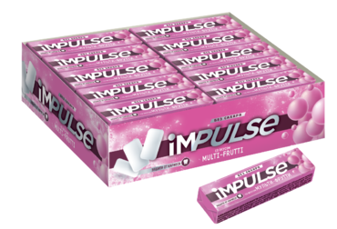 Жевательная резинка «IMPULSE» со вкусом фруктов, 14 г Жевательная резинка «IMPULSE» со вкусом фруктов, 14 г